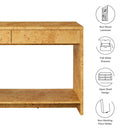 Hudson 2-Drawer Burl Wood Console Table by Modway by HouseOfZazla