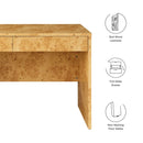 Hudson 2-Drawer Burl Wood Desk by Modway by HouseOfZazla