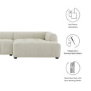 Liana Right-Facing Upholstered Fabric Modular Sofa with Chaise by Modway by HouseOfZazla