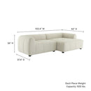 Liana Right-Facing Upholstered Fabric Modular Sofa with Chaise by Modway by HouseOfZazla
