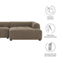 Liana Right-Facing Upholstered Fabric Modular Sofa with Chaise by Modway by HouseOfZazla