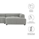 Liana Right-Facing Upholstered Fabric Modular Sofa with Chaise by Modway by HouseOfZazla