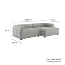 Liana Right-Facing Upholstered Fabric Modular Sofa with Chaise by Modway by HouseOfZazla