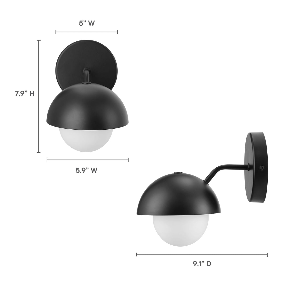 Eclipse Globe Wall Sconce by Modway, photo 13 of 14