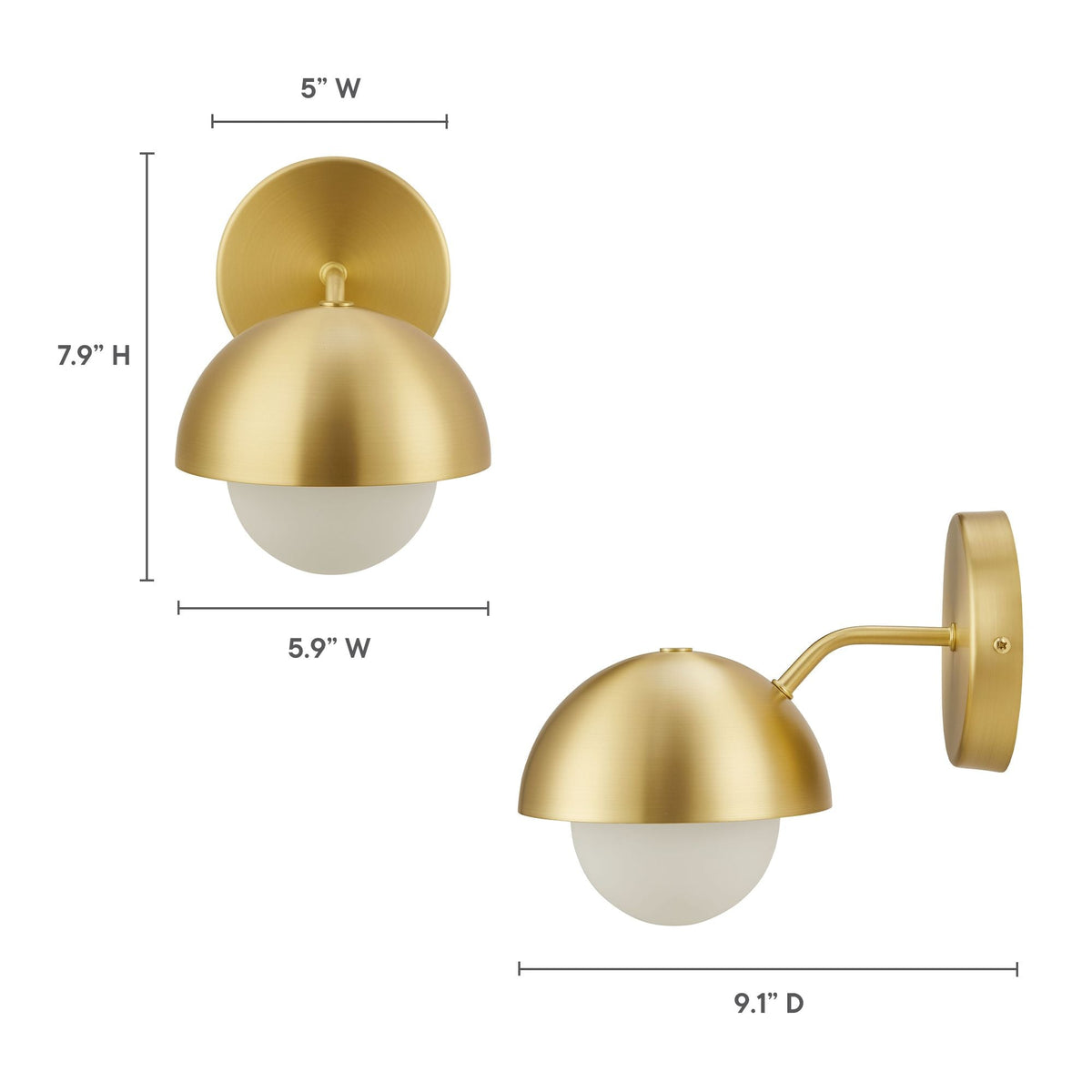 Eclipse Globe Wall Sconce by Modway, photo 2 of 14