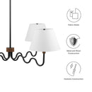 Sunlit Squiggle 4-Arm Pendant Light by Modway by HouseOfZazla