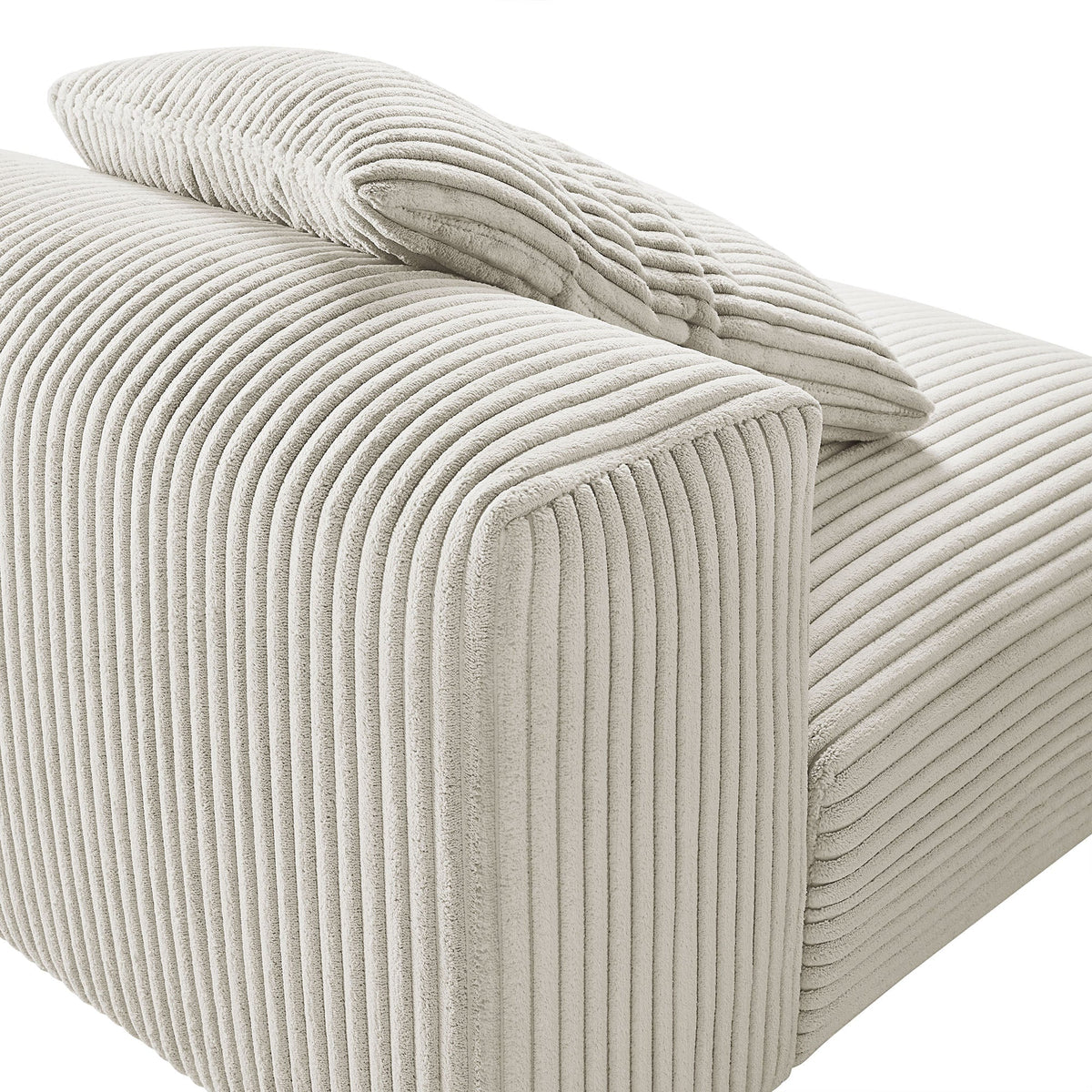 Solace Modular Corduroy Upholstered Armless Chair, photo 8 of 14