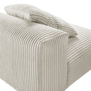 Solace Modular Corduroy Upholstered Armless Chair by HouseOfZazla