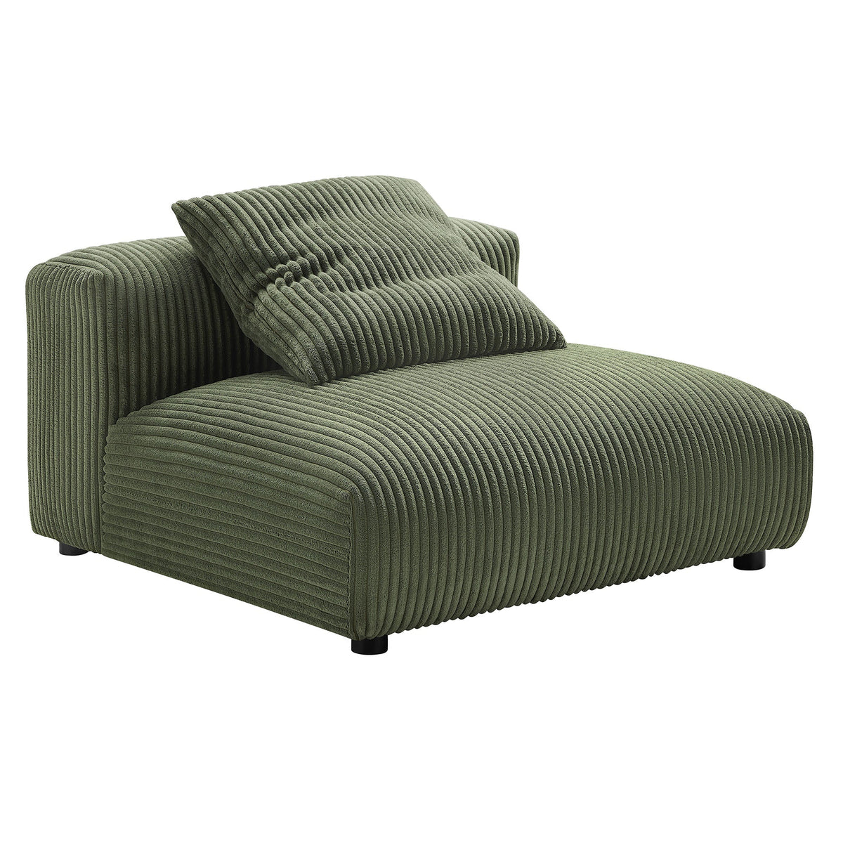 Solace 4-Piece Modular Corduroy Upholstered Sectional Sofa With Ottoman, photo 4 of 14