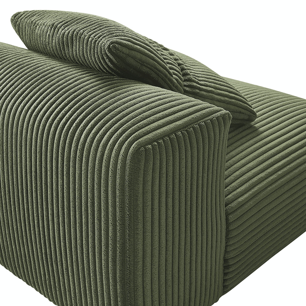 Solace Modular Corduroy Upholstered Armless Chair, photo 7 of 14
