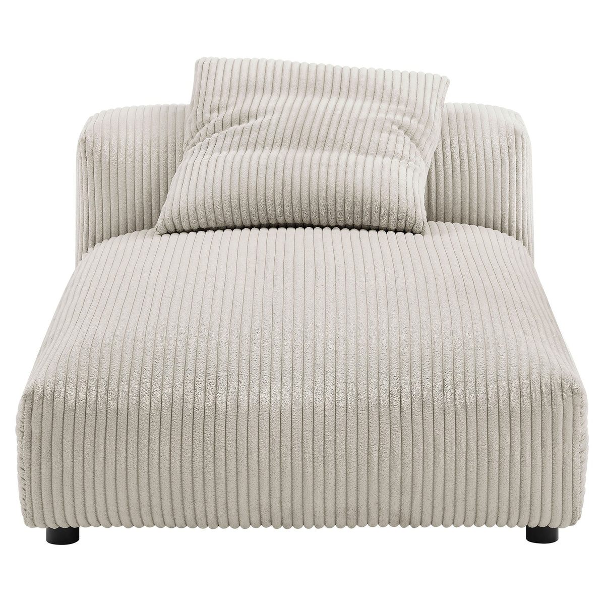 Solace Modular Corduroy Upholstered Armless Chaise Lounge, photo 9 of 14