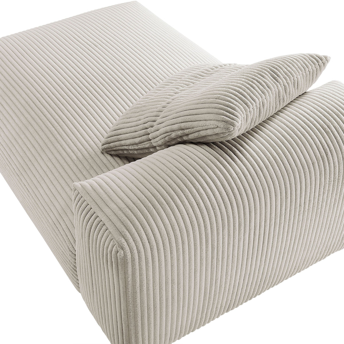 Solace Modular Corduroy Upholstered Armless Chaise Lounge, photo 8 of 14