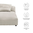Solace Modular Corduroy Upholstered Armless Chaise Lounge by HouseOfZazla