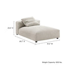 Solace Modular Corduroy Upholstered Armless Chaise Lounge by HouseOfZazla