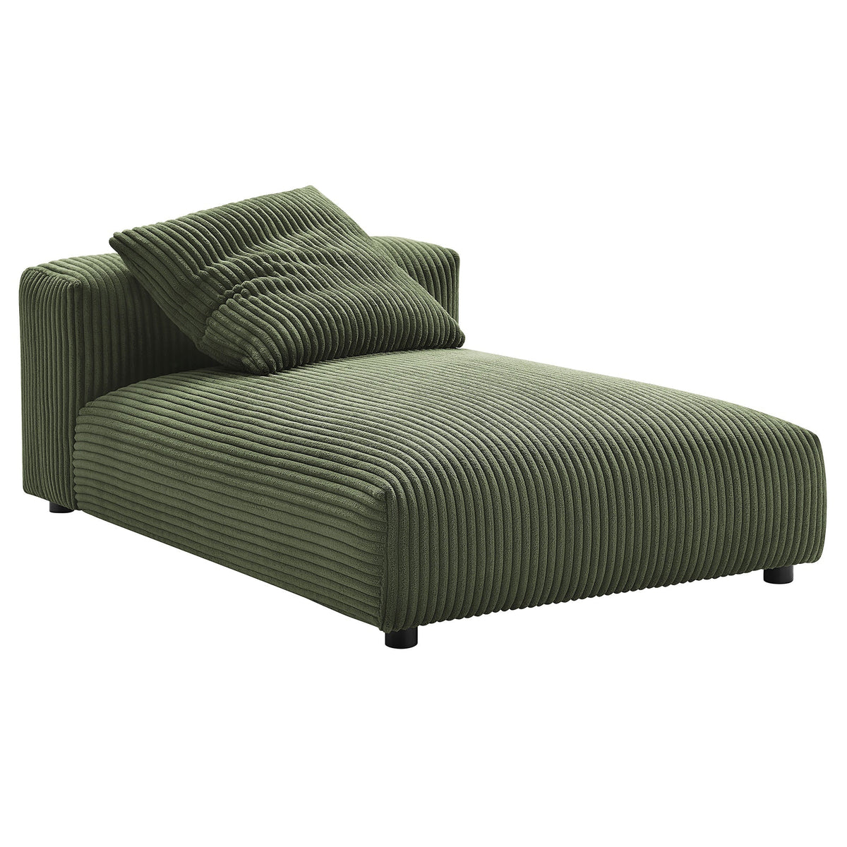 Solace 4-Piece Modular Corduroy Upholstered Sectional Sofa With Ottoman, photo 5 of 14