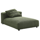 Solace Modular Corduroy Upholstered Armless Chaise Lounge by HouseOfZazla