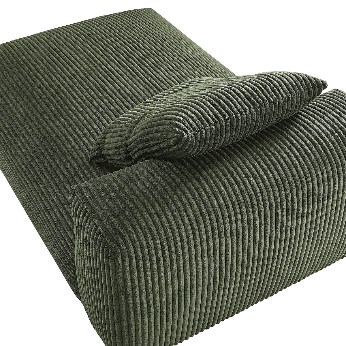 Solace Modular Corduroy Upholstered Armless Chaise Lounge, photo 7 of 14
