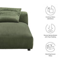 Solace Modular Corduroy Upholstered Armless Chaise Lounge by HouseOfZazla