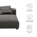 Solace Modular Upholstered Fabric Armless Chaise Lounge by HouseOfZazla