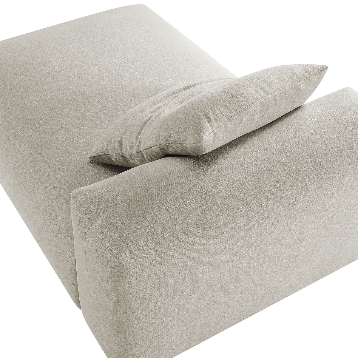 Solace Modular Upholstered Fabric Armless Chaise Lounge, photo 8 of 21