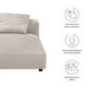 Solace Modular Upholstered Fabric Armless Chaise Lounge by HouseOfZazla