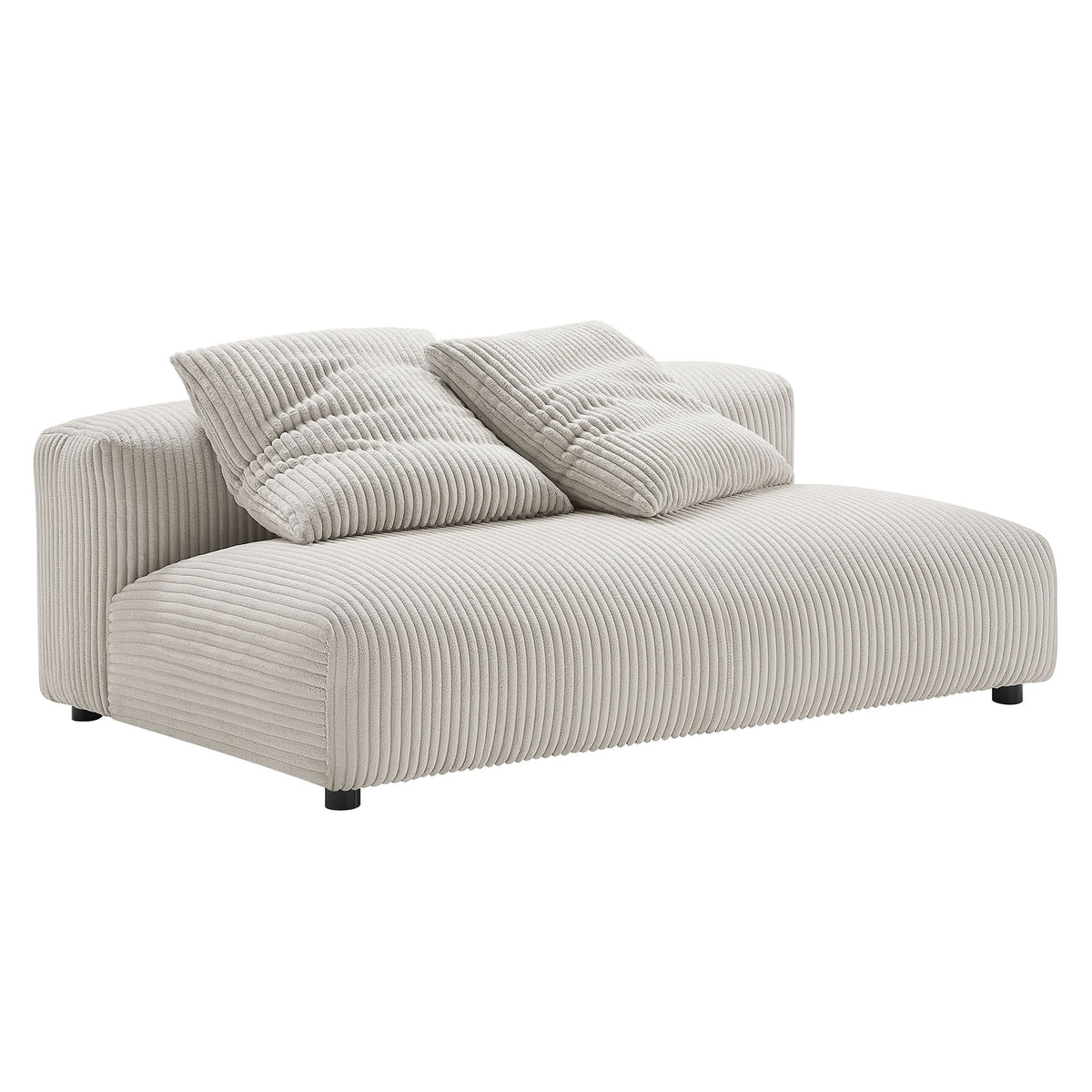 Solace Modular Corduroy Upholstered Armless Loveseat by Modway, photo 14 of 14