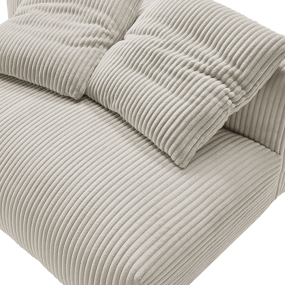 Solace Modular Corduroy Upholstered Armless Loveseat by Modway, photo 8 of 14