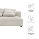 Solace Modular Corduroy Upholstered Armless Loveseat by Modway by HouseOfZazla