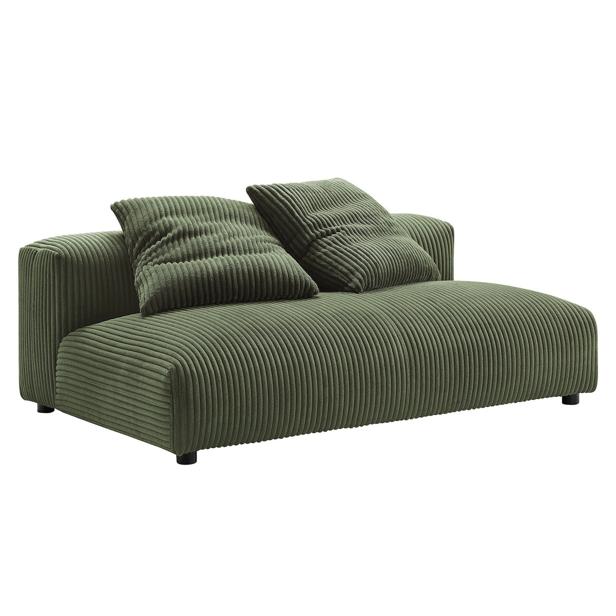 Solace 4-Piece Modular Corduroy Upholstered Sectional Sofa With Ottoman, photo 6 of 14