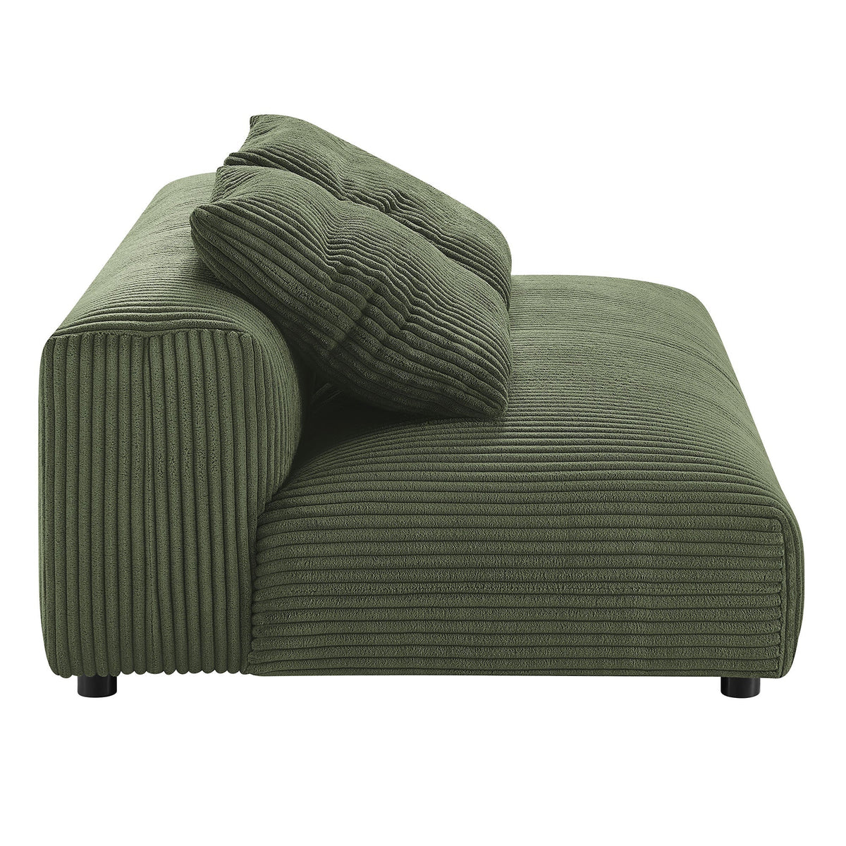Solace Modular Corduroy Upholstered Armless Loveseat by Modway, photo 4 of 14