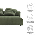 Solace Modular Corduroy Upholstered Armless Loveseat by Modway by HouseOfZazla
