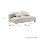Solace Modular Upholstered Fabric Armless Loveseat by Modway by HouseOfZazla