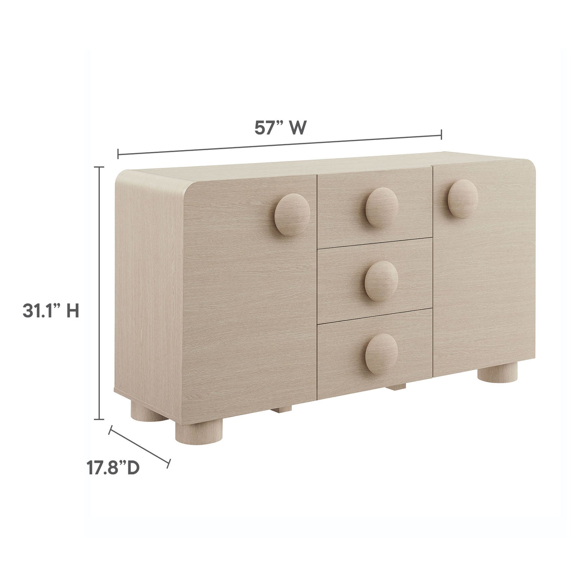 Sonnet 57" Sideboard Storage Cabinet by Modway, photo 13 of 14