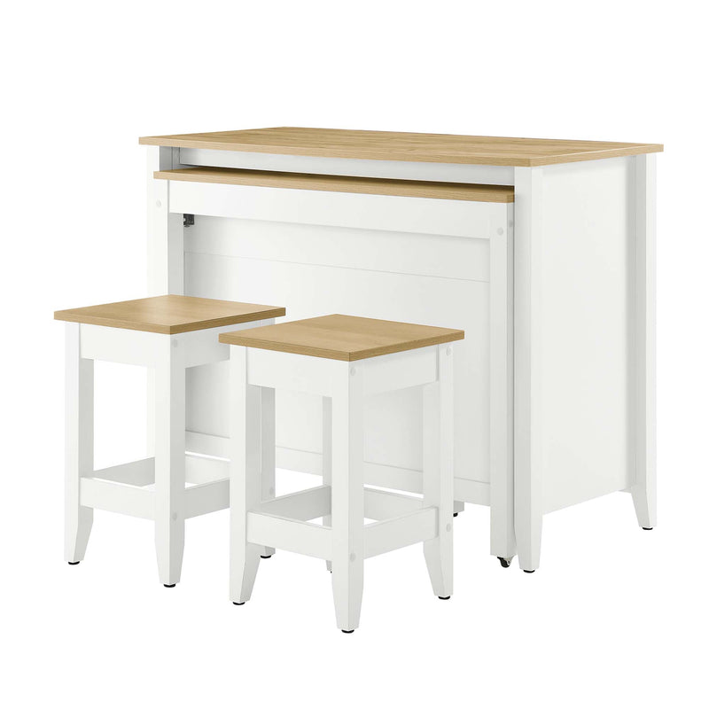 Garland 3-Piece Kitchen Island and Stool Set by Modway, photo 6 of 7
