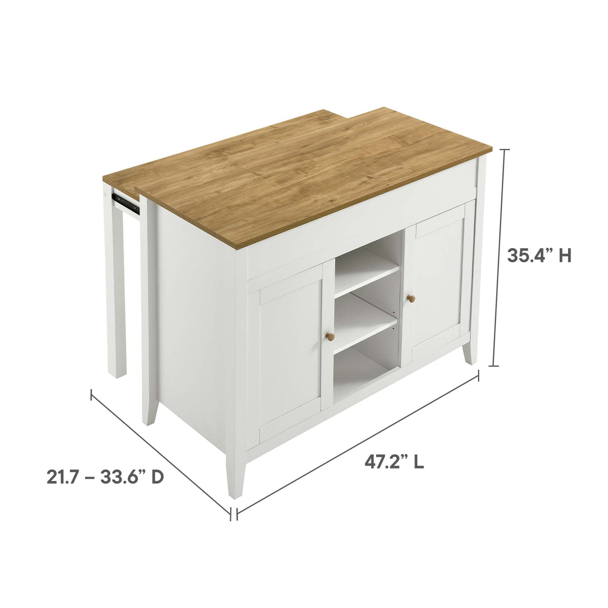 Garland 3-Piece Kitchen Island and Stool Set by Modway, photo 3 of 7