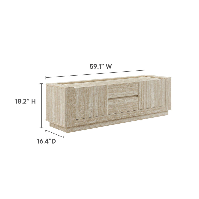 Hollis 59" Travertine TV Stand by Modway, photo 2 of 7