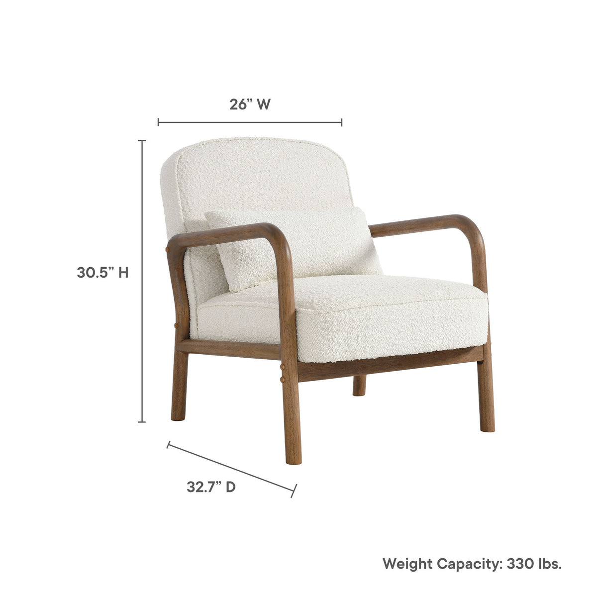 Charlie Boucle Upholstered Armchair by Modway, photo 3 of 7