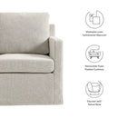 Serene Fabric Slipcovered Swivel Armchair by Modway by HouseOfZazla