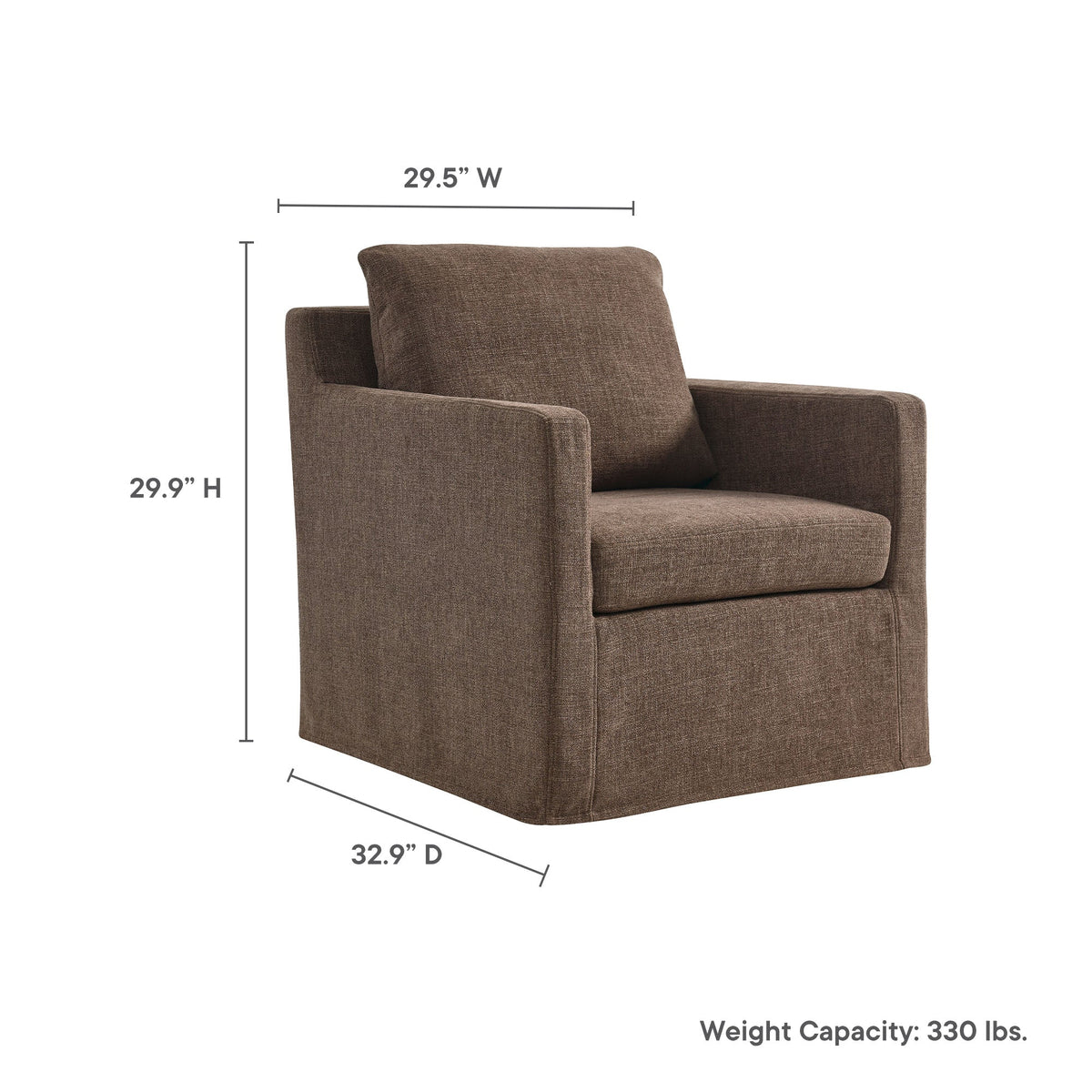 Serene Fabric Slipcovered Swivel Armchair by Modway, photo 21 of 28