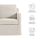 Serene Fabric Slipcovered Swivel Armchair by Modway by HouseOfZazla