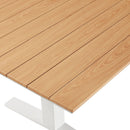 Gavelston 91" Outdoor Patio Aluminum Dining Table by Modway by HouseOfZazla