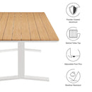 Gavelston 91" Outdoor Patio Aluminum Dining Table by Modway by HouseOfZazla