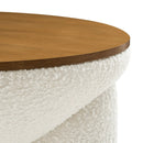 Tridome Round Boucle Upholstered Storage Coffee Table by Modway by HouseOfZazla