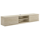 Render 70" Faux Travertine Wall-Mount Media Console TV Stand by HouseOfZazla