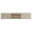 Render 70" Faux Travertine Wall-Mount Media Console TV Stand by HouseOfZazla