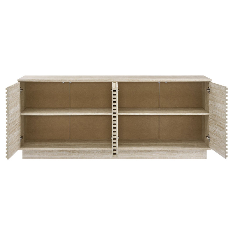 Render 70" Faux Travertine Sideboard Cabinet TV Stand by Modway, photo 5 of 7
