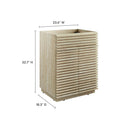 Render 24" Faux Travertine Bathroom Vanity Cabinet by HouseOfZazla