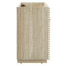 Render 30" Faux Travertine Bathroom Vanity Cabinet by HouseOfZazla