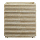 Render 30" Faux Travertine Bathroom Vanity Cabinet by HouseOfZazla