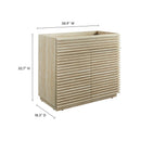 Render 36" Faux Travertine Bathroom Vanity Cabinet by HouseOfZazla